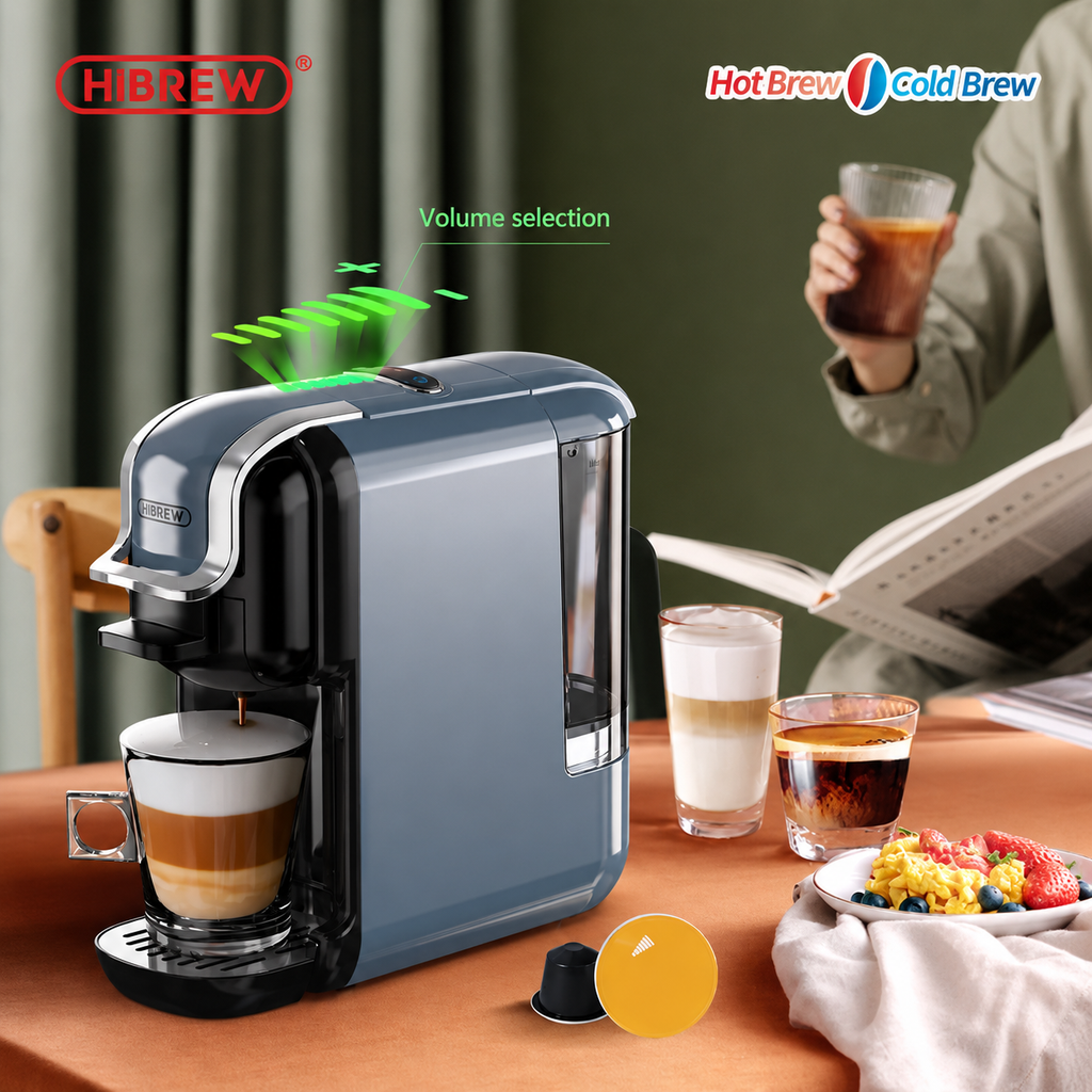JAMELbyDesign HiBREW 5-in-1 Multi-Capsule Espresso Machine | 20 Bar | Hot & Cold