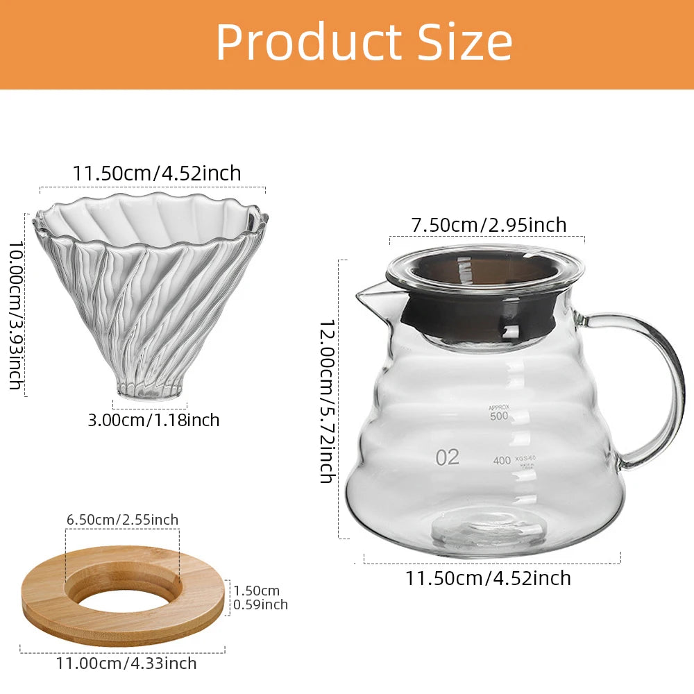 The Sanctum Pour Over Coffee Dripper | Glass Sharing Set