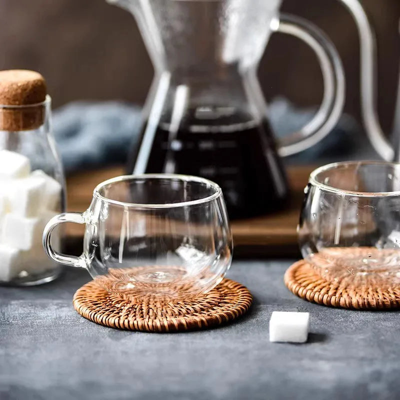 Double Wall Glass Espresso Cup Set | 100ml & 200ml