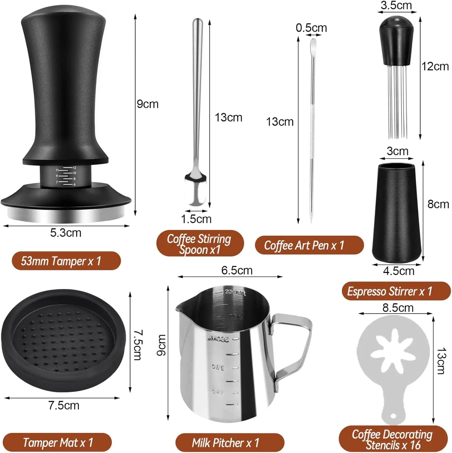 22-Piece Barista Espresso Accessories Kit