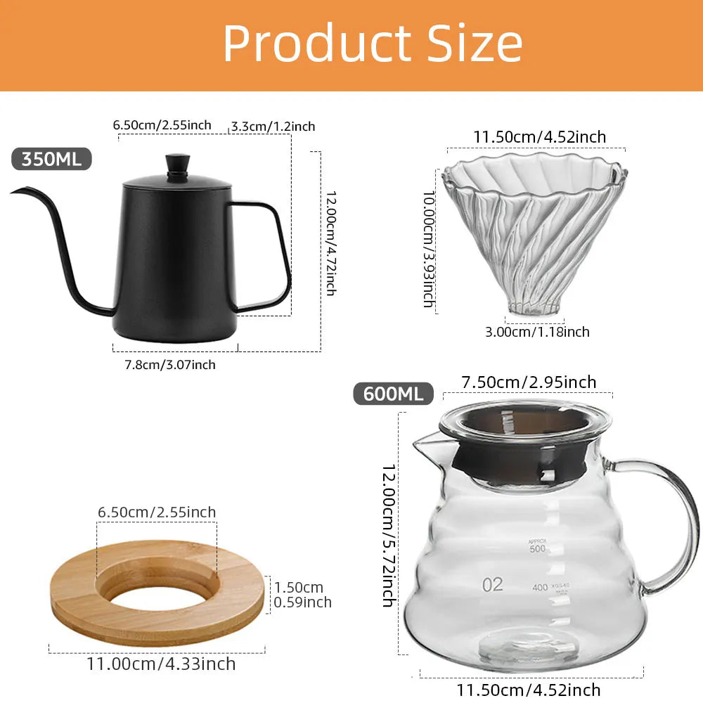 The Sanctum Pour Over Coffee Dripper | Glass Sharing Set