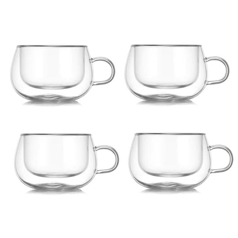 Double Wall Glass Espresso Cup Set | 100ml & 200ml