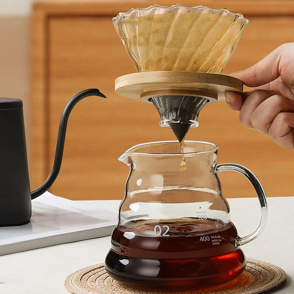 The Sanctum Pour Over Coffee Dripper | Glass Sharing Set