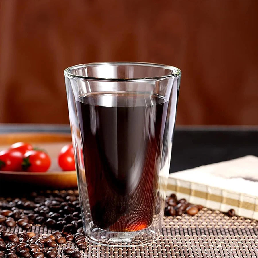 JAMELbyDesign Double Wall Glass Coffee Cup | 350ml