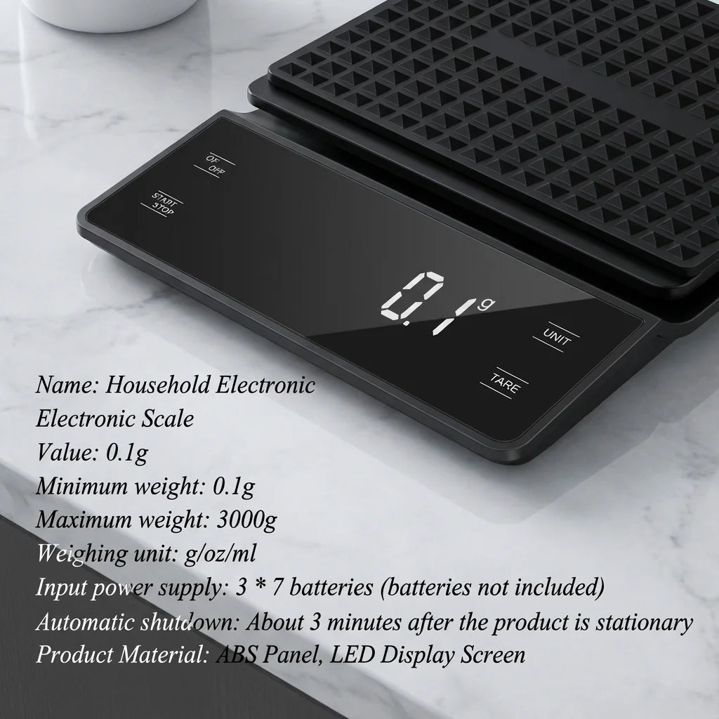 Barista Precision Coffee Scale | 3kg | Timer & LCD Display