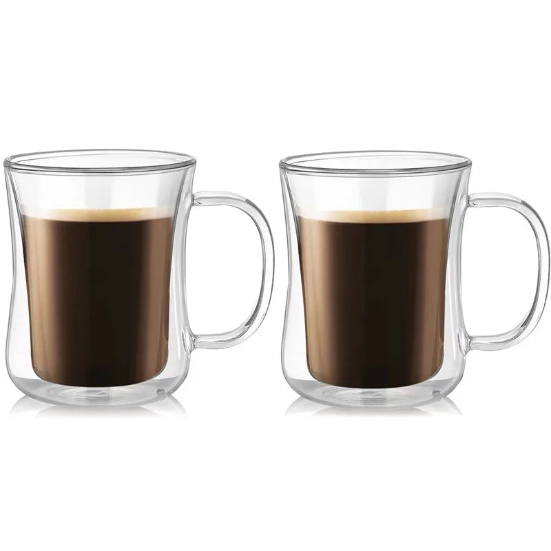 Double Wall Glass Espresso Cups | 220ml, 300ml & 400ml