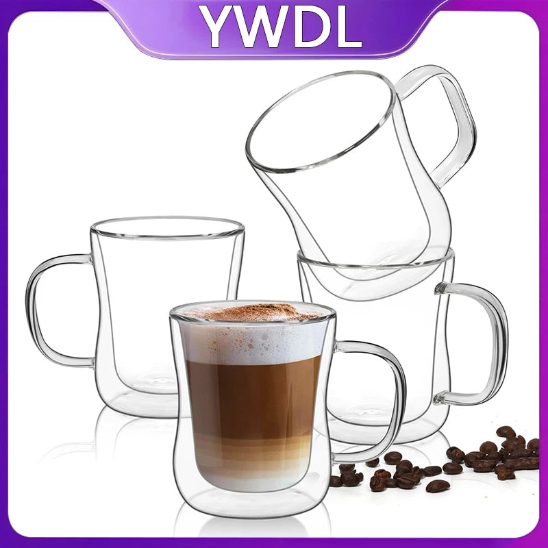 Double Wall Glass Espresso Cups | 220ml, 300ml & 400ml