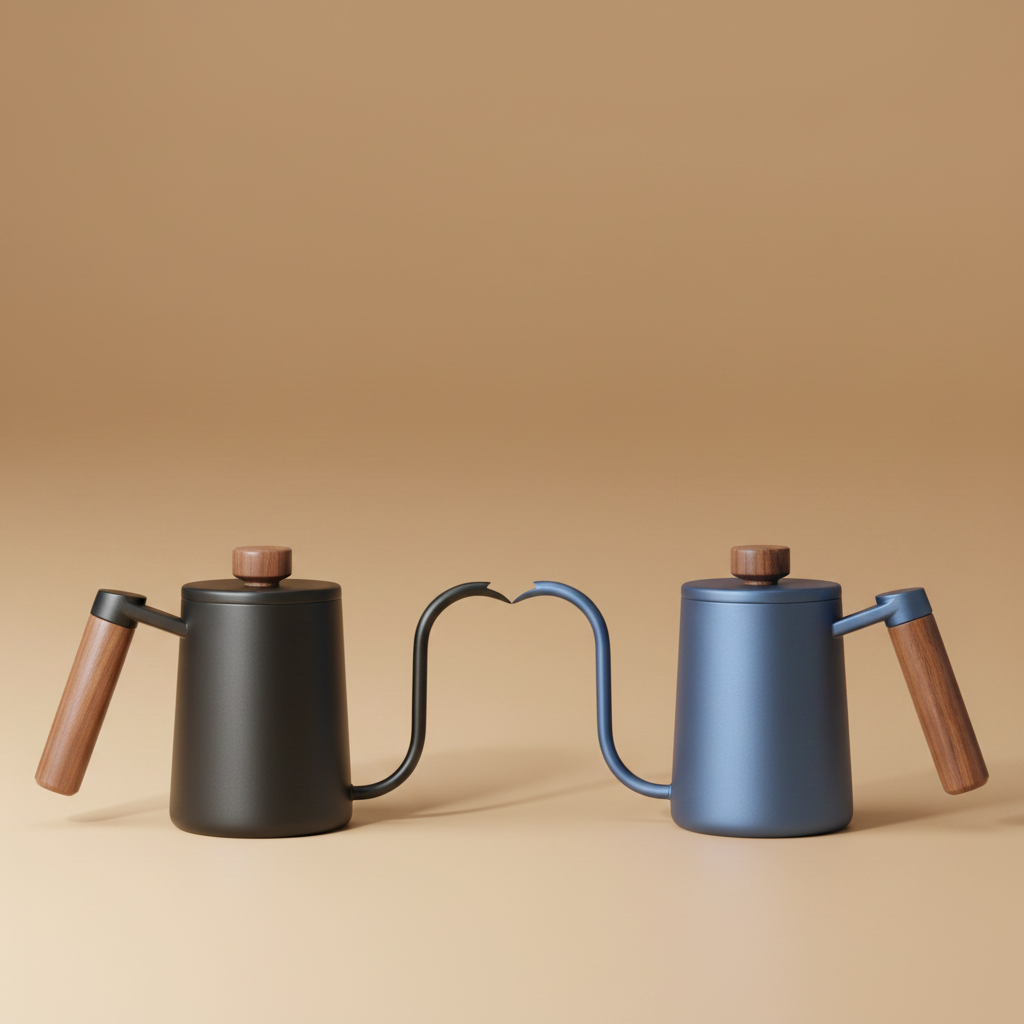 JAMELbyDesign Precision Gooseneck Kettle Blue and Black